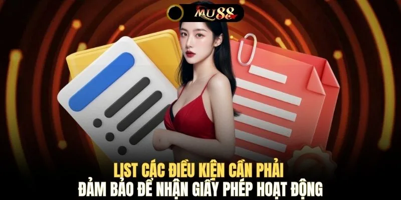 List các điều kiện cần phải đảm bảo để nhận giấy phép hoạt động